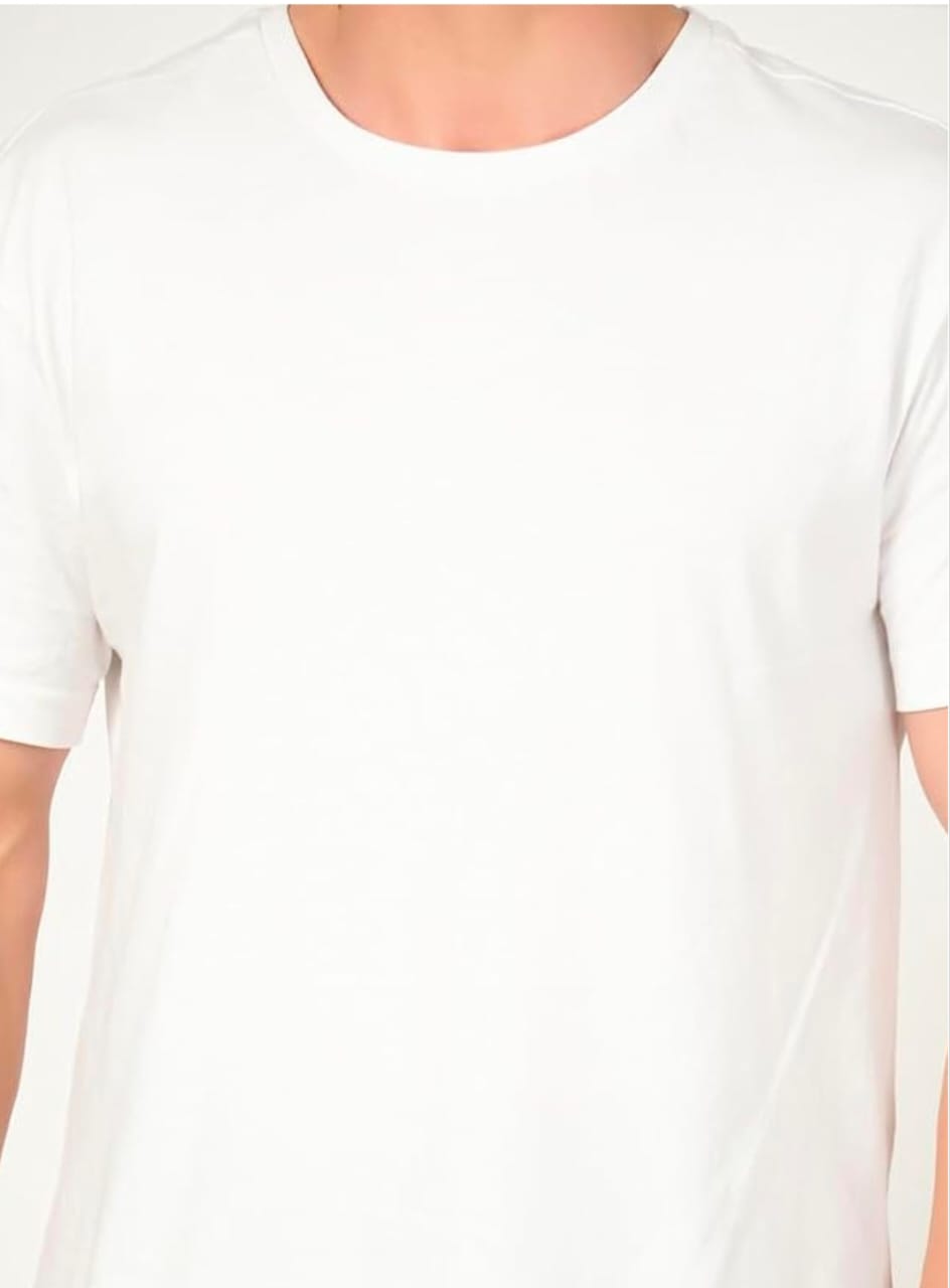 White Customized Half Sleeve Men's Cotton T-Shirt - Image 4