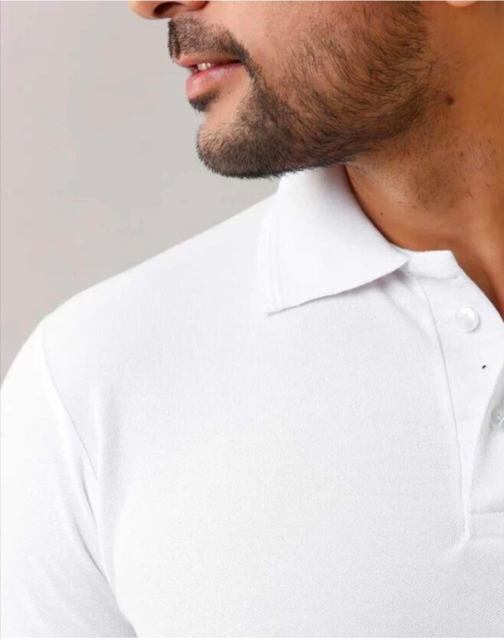 White Customized Half Sleeve Men's Cotton T-Shirt - Image 3