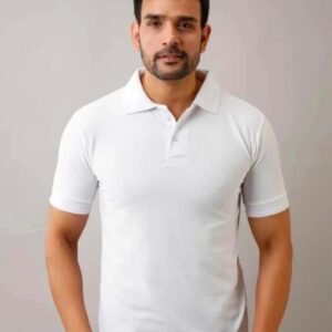 White Customized Half Sleeve Men's Cotton T-Shirt