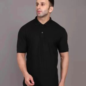 Black Customized Half Sleeve Men's Cotton T-Shirt