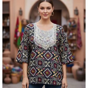 Women’s Printed Cotton Short Kurti